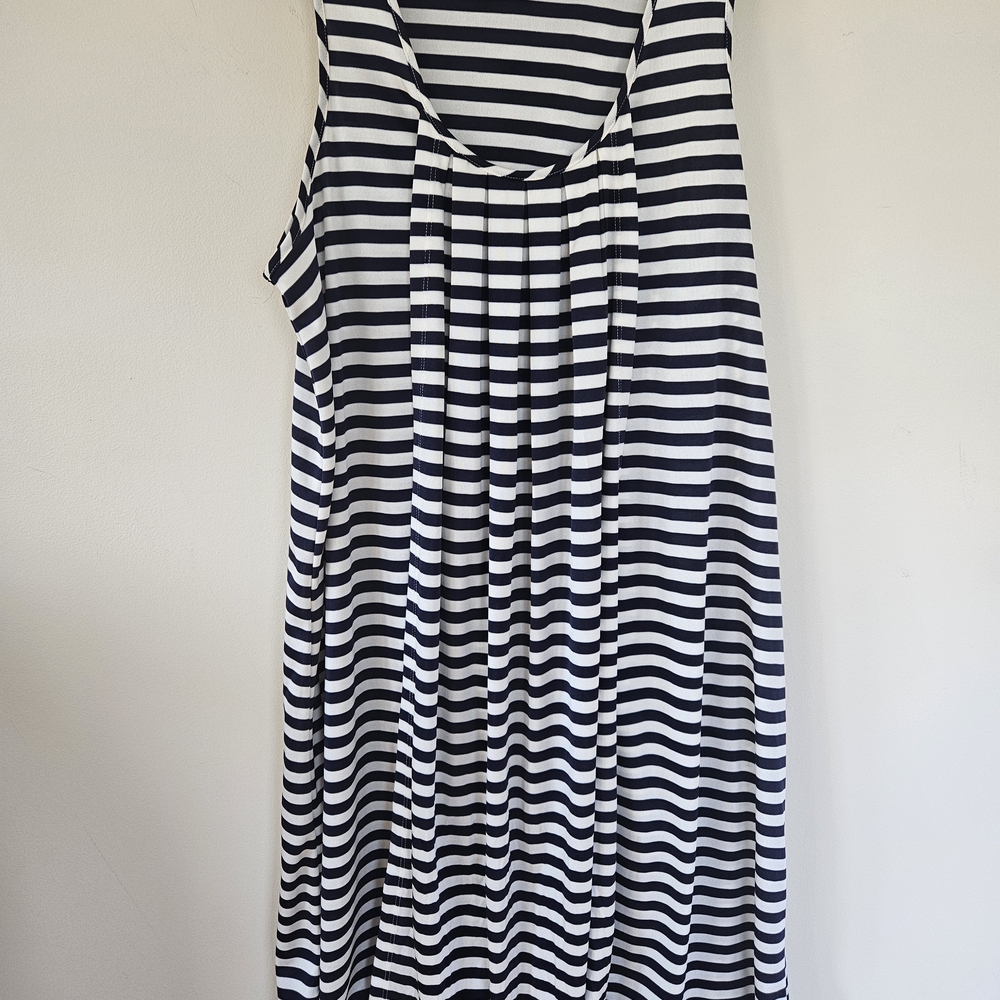 Jean Paul Gaultier Black and White Striped Midi Dress